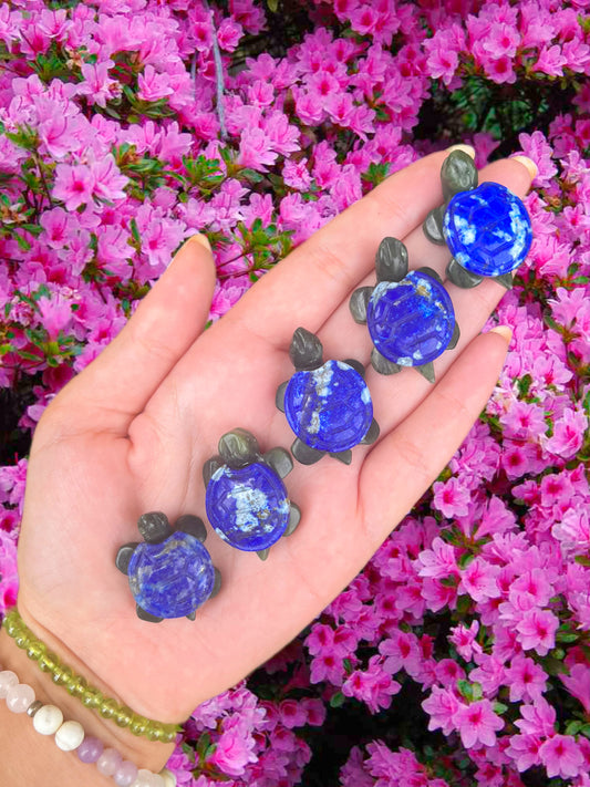 Lapis Lazuli & Serpentine Turtle