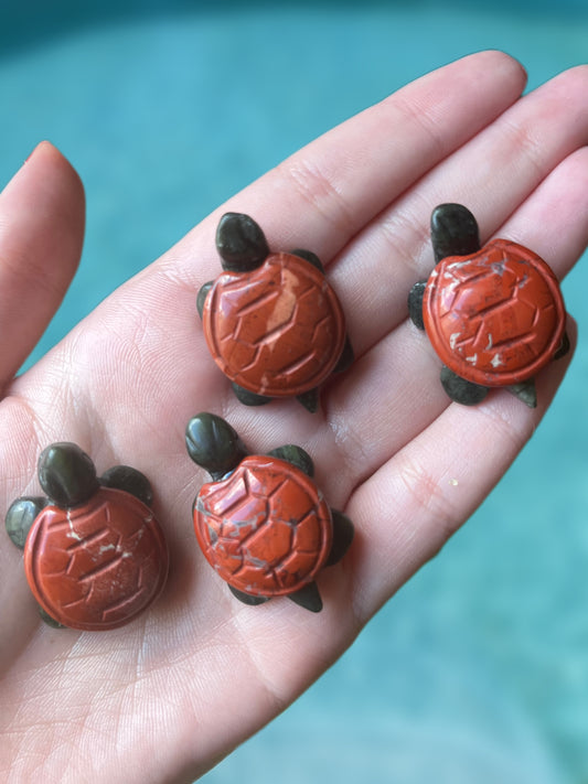 Red Jasper & Serpentine Turtle