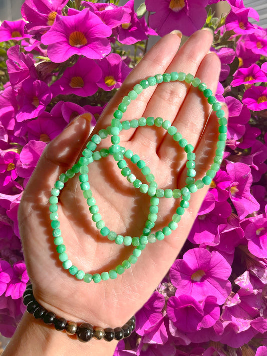 Emerald Faceted Bracelet