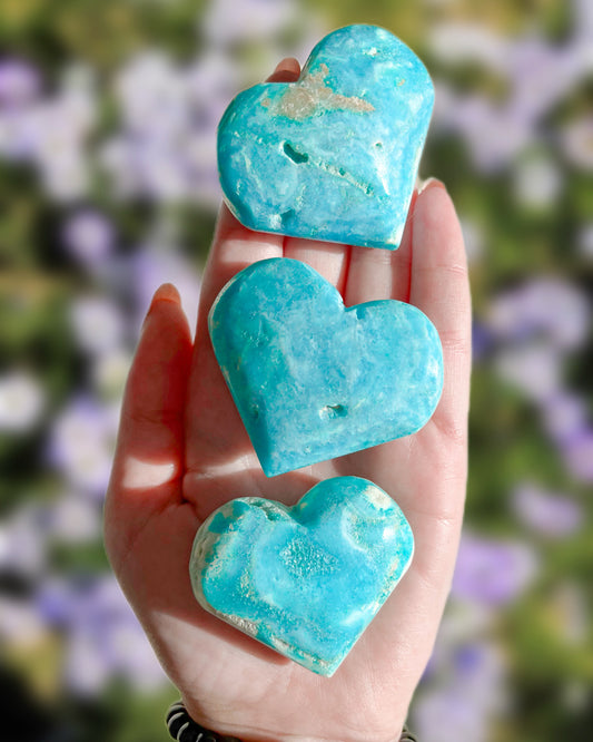 Blue Aragonite Heart