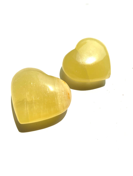 Lemon Calcite Heart