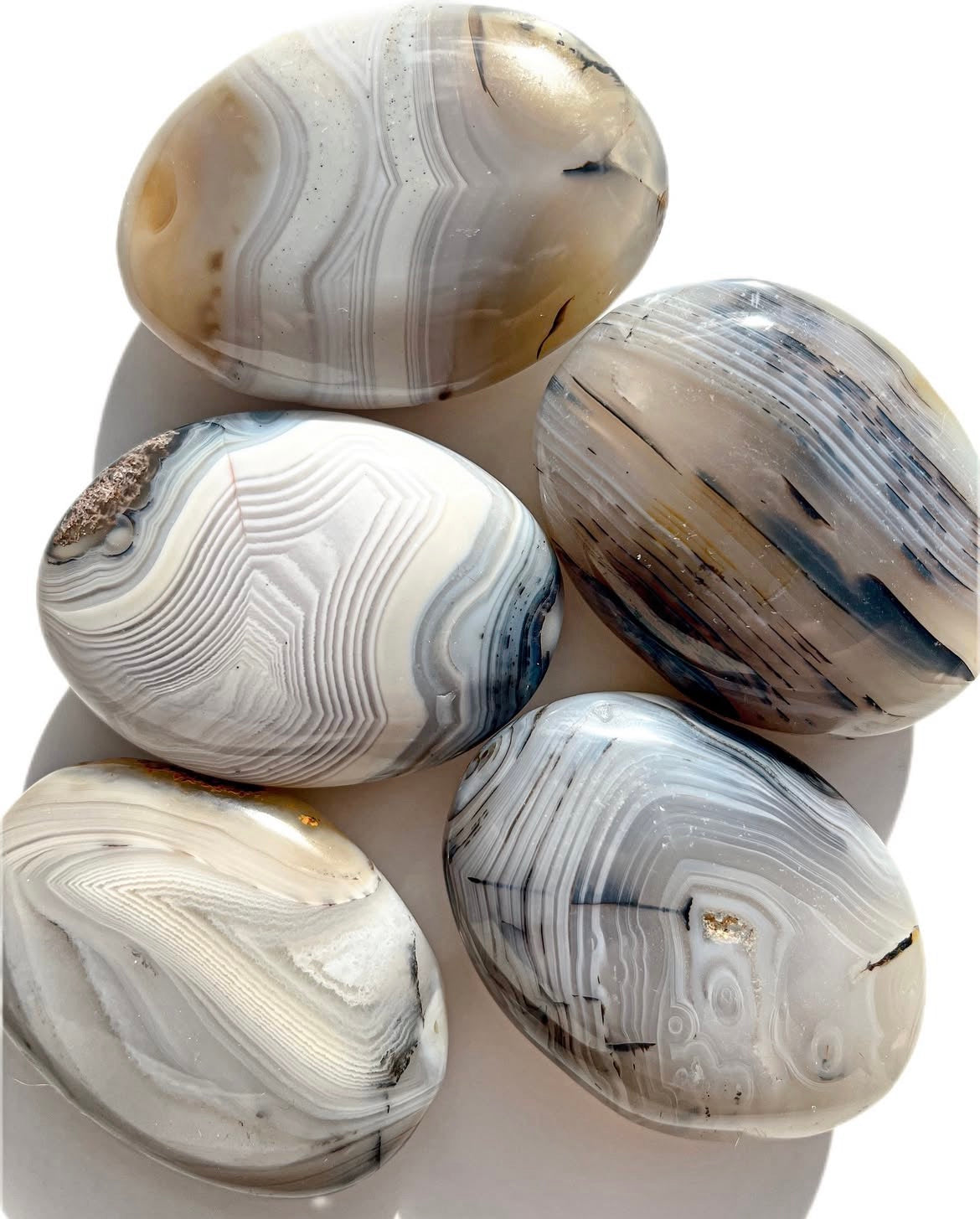 Banded Agate Palm Stone