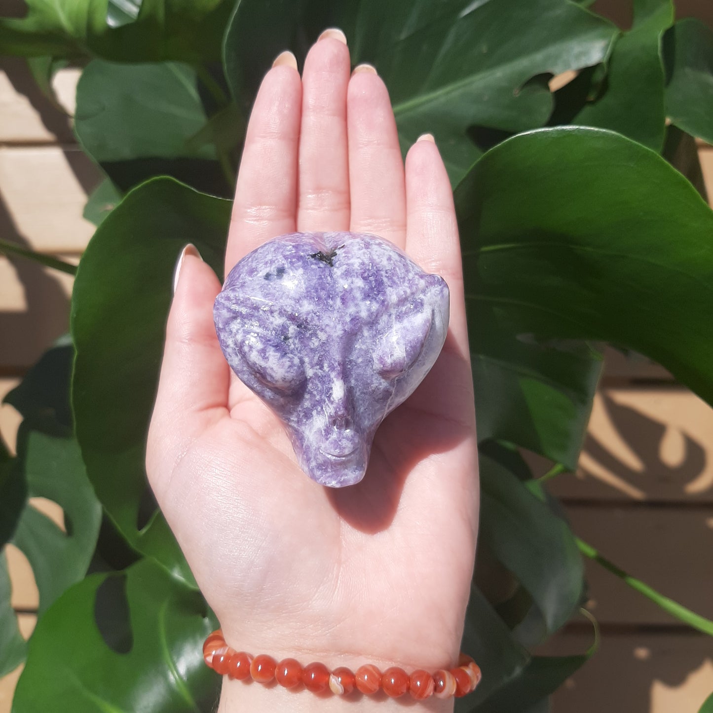 Lepidolite Alien Head
