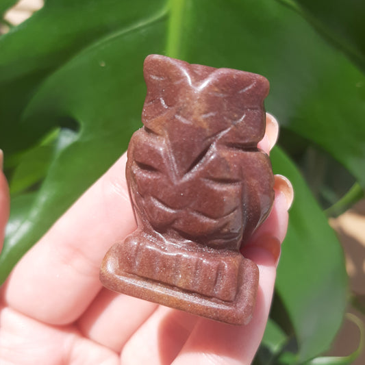 Strawberry Quartz Owl