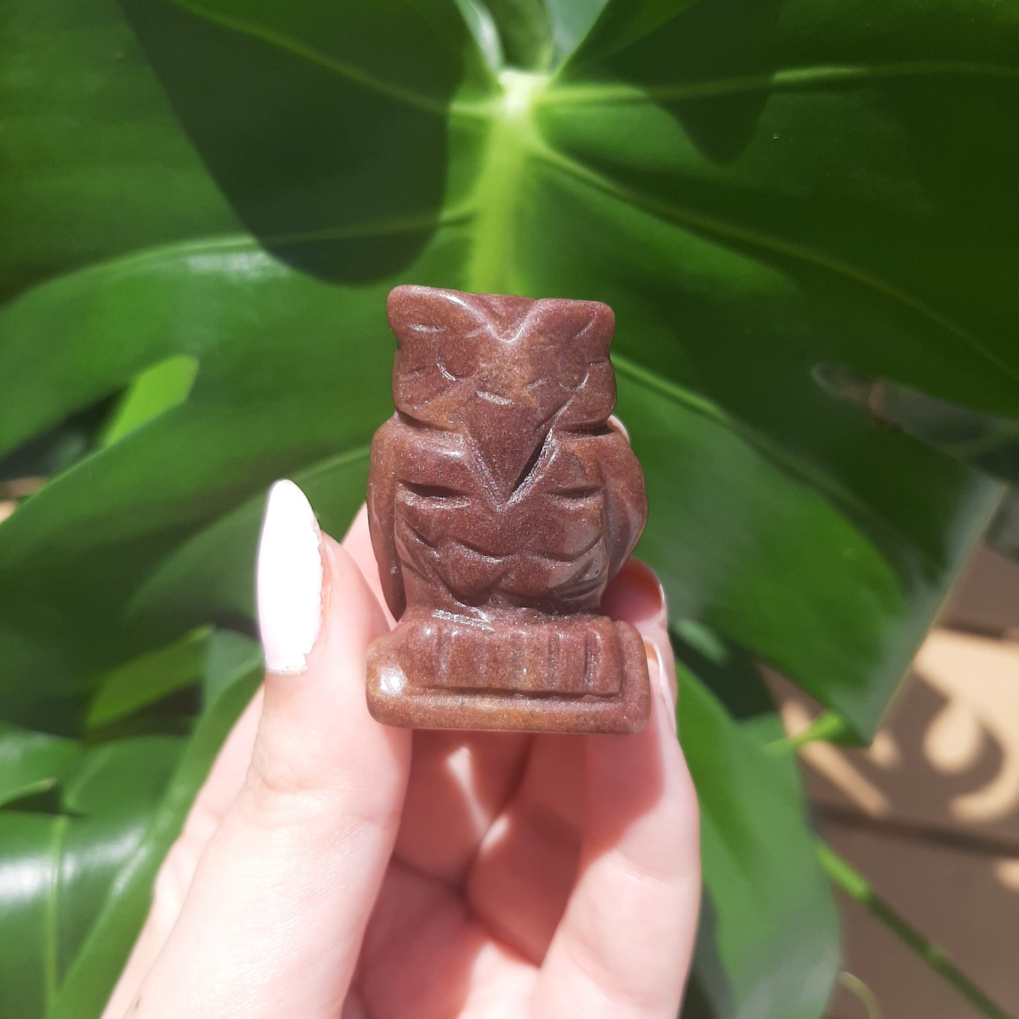 Strawberry Quartz Owl