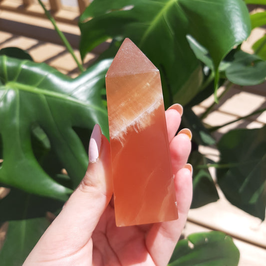 Honey Calcite Point