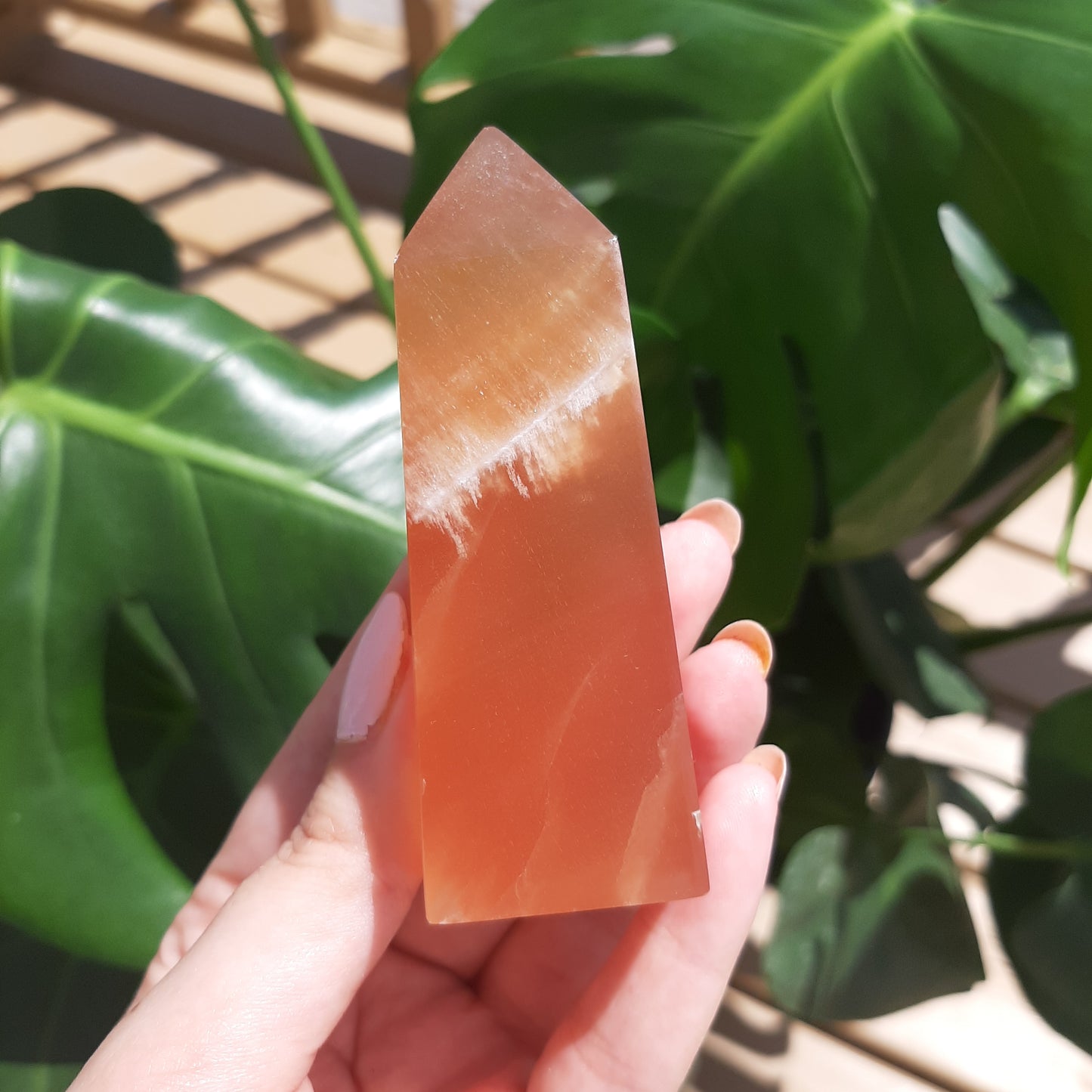 Honey Calcite Point