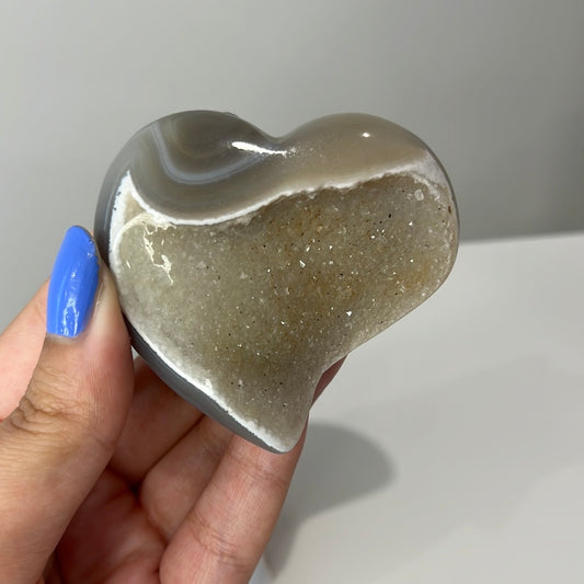 Druzy Agate Heart