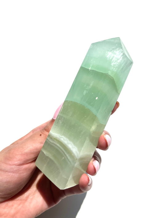 Pistachio Calcite Tower