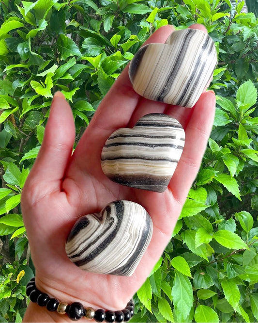 Zebra Calcite Heart