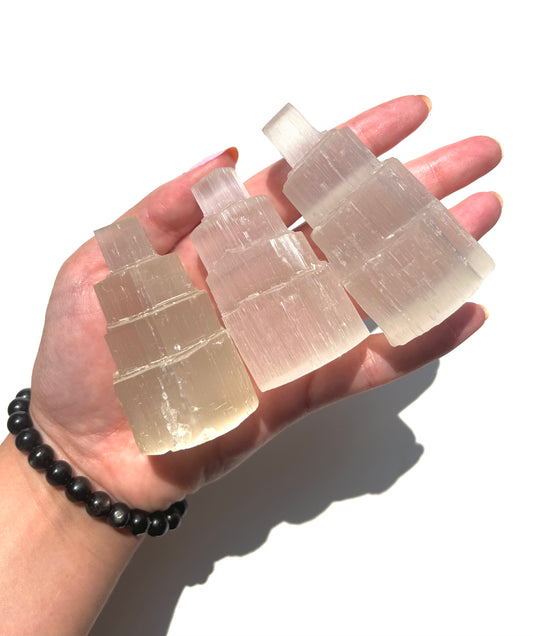 Selenite “Wedding Cake” Point