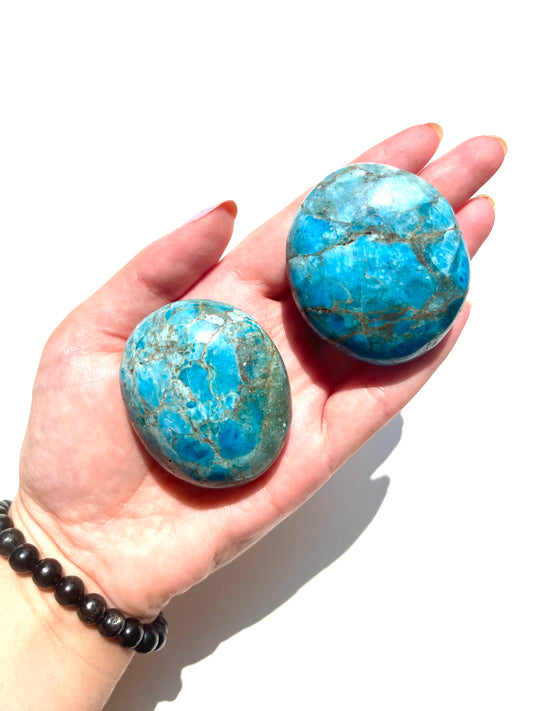 Blue Apatite Palm Stone