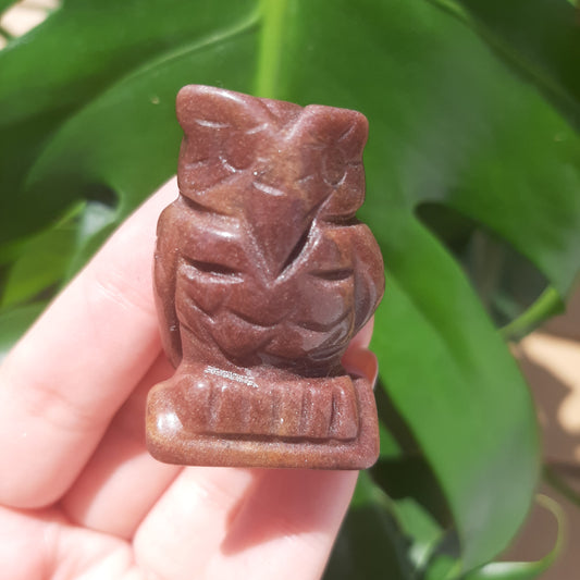 Strawberry Quartz Owl