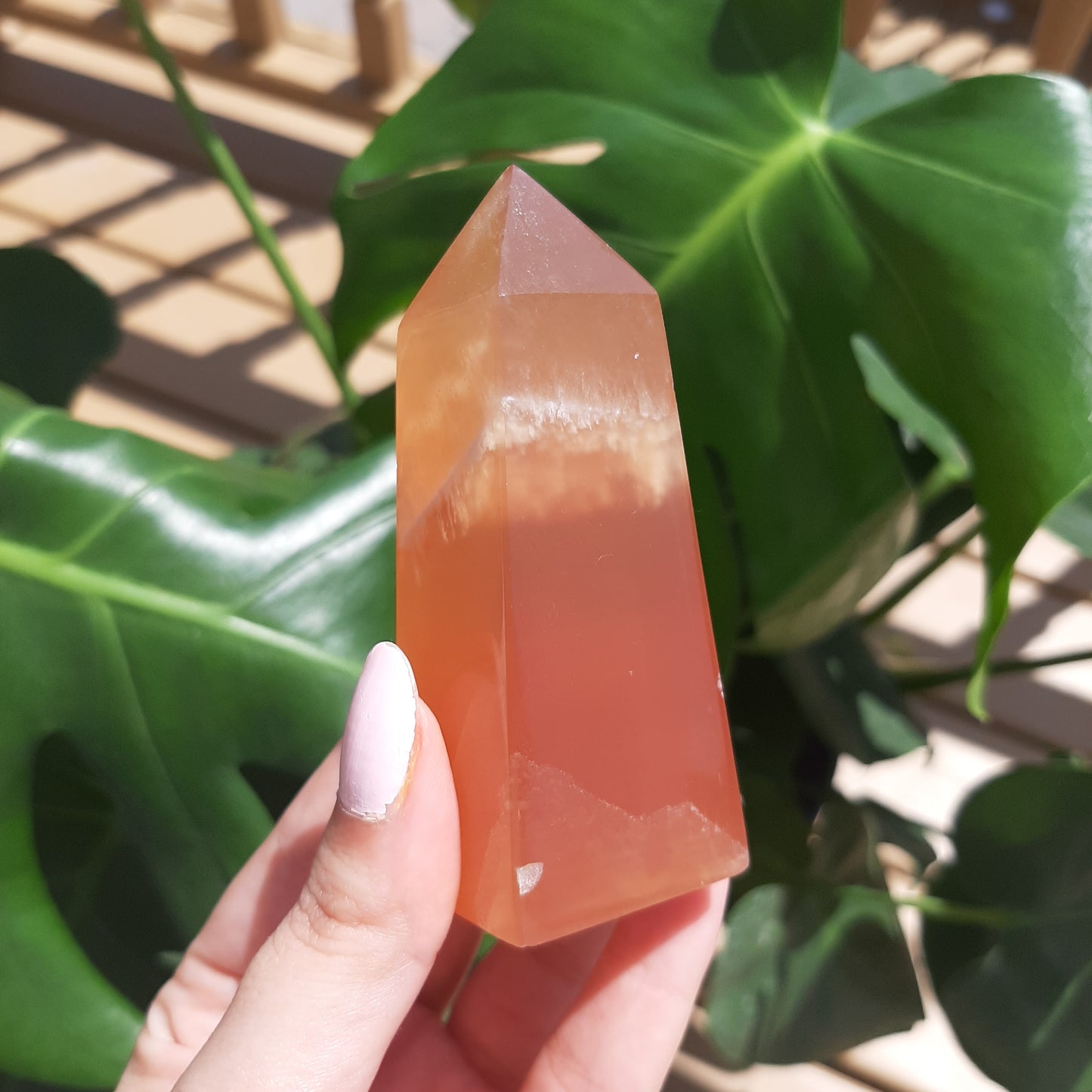 Honey Calcite Point
