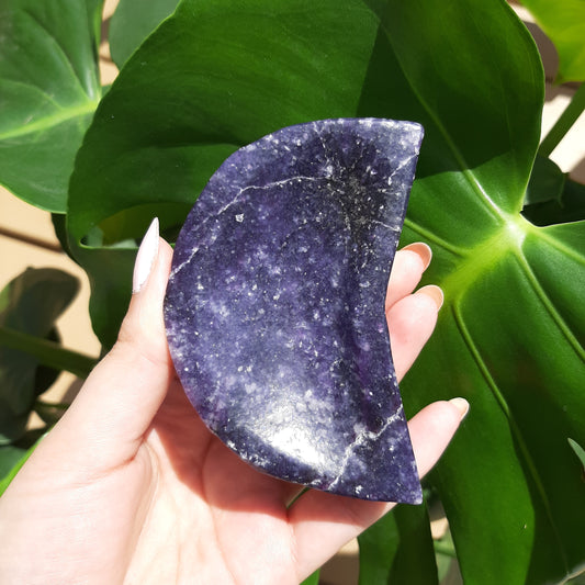 Lepidolite Moon Crescent Bowl