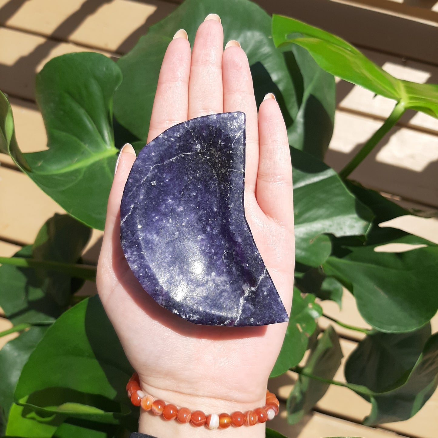 Lepidolite Moon Crescent Bowl