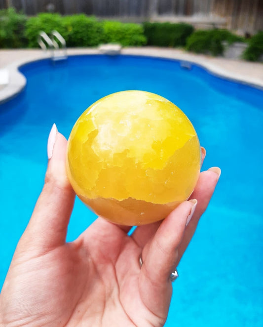 Lemon Calcite Sphere