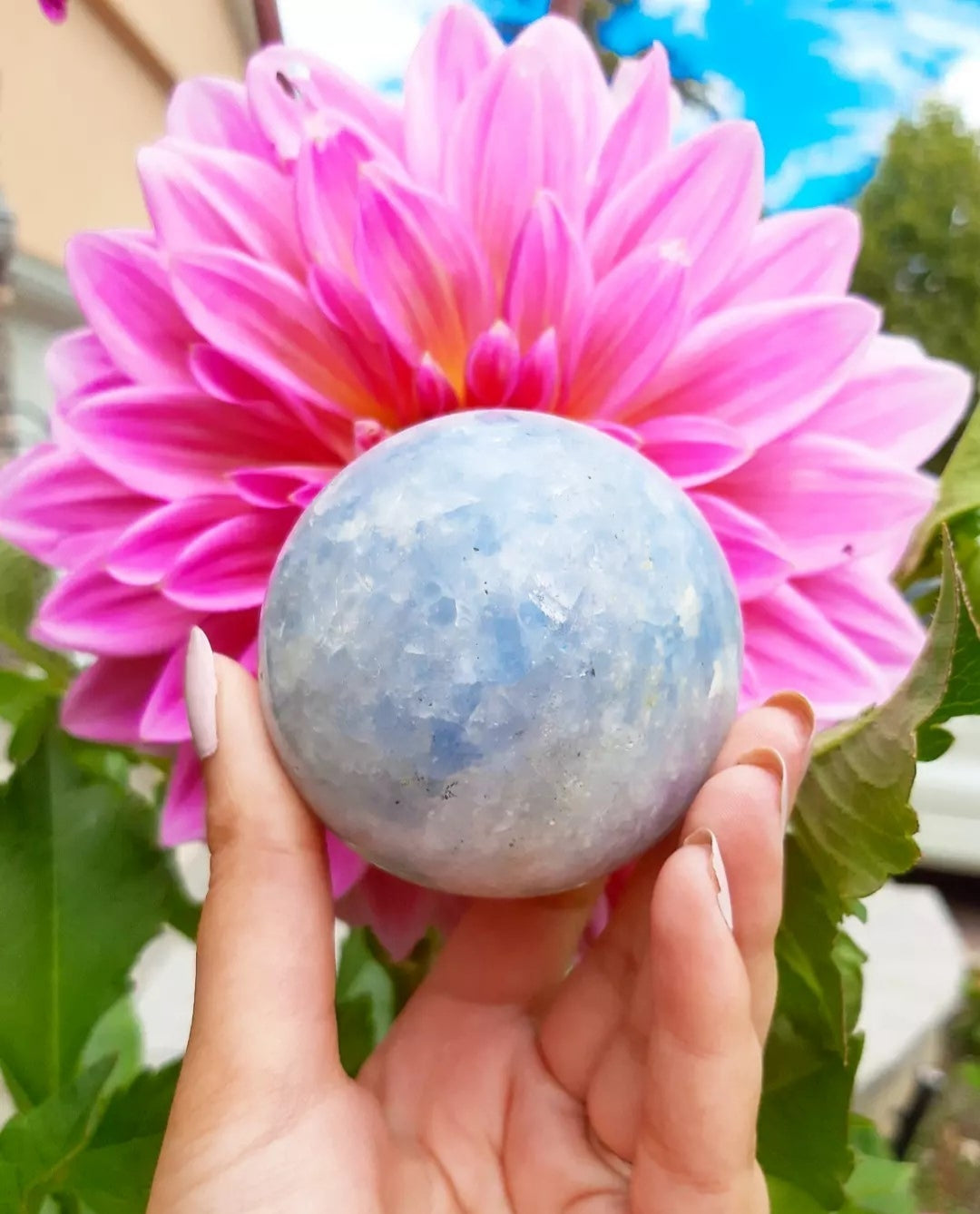 Blue Calcite Sphere