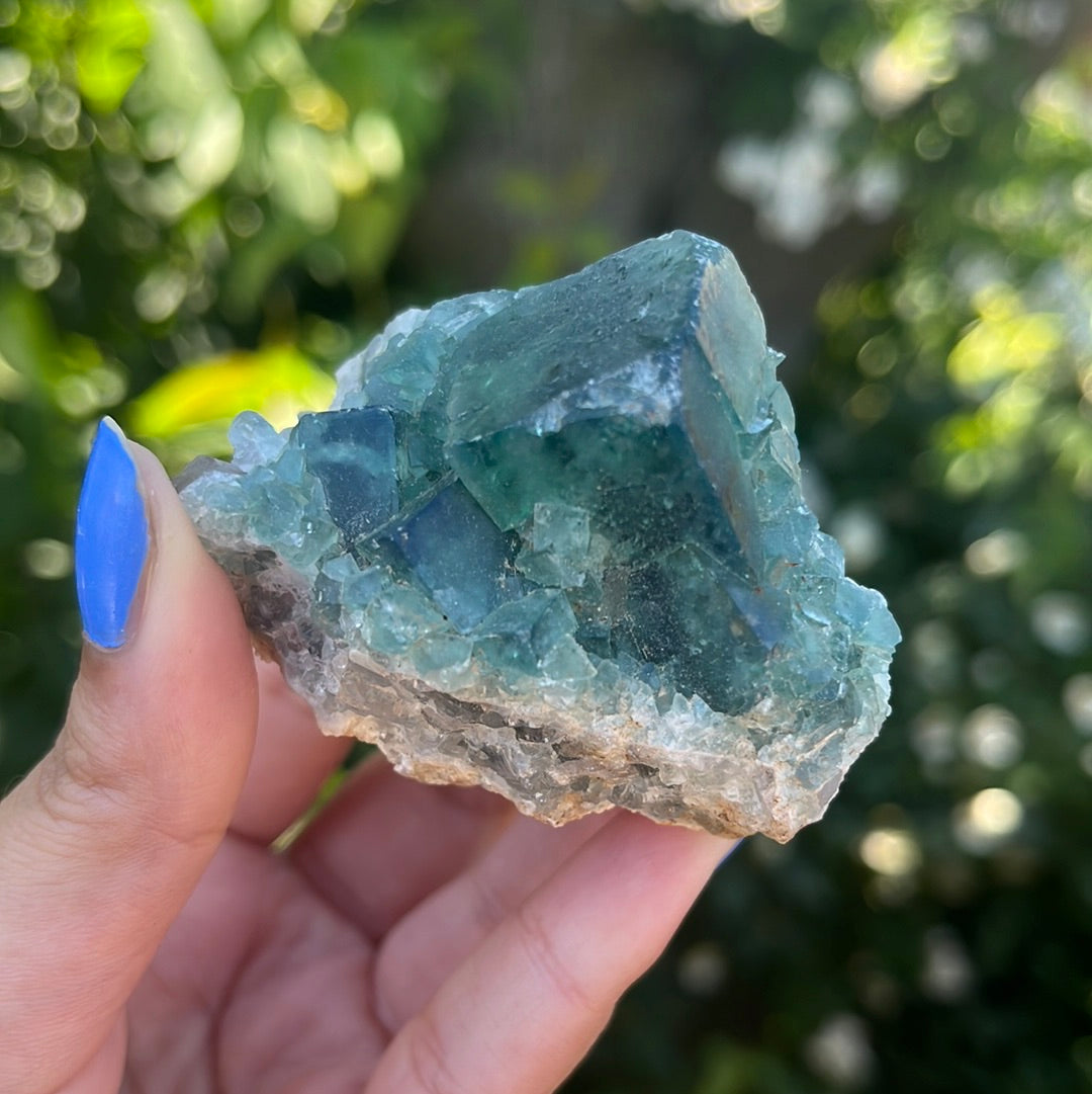 Cubic Green Fluorite Cluster