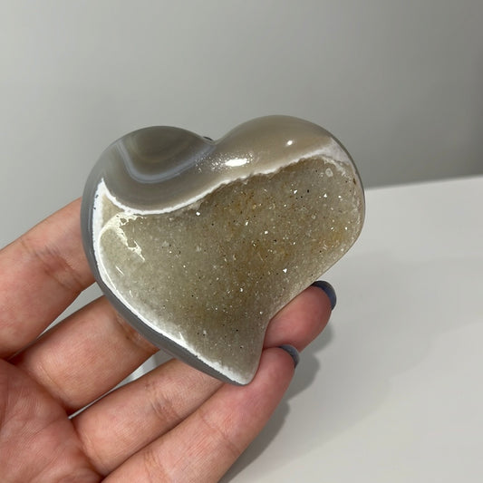 Druzy Agate Heart