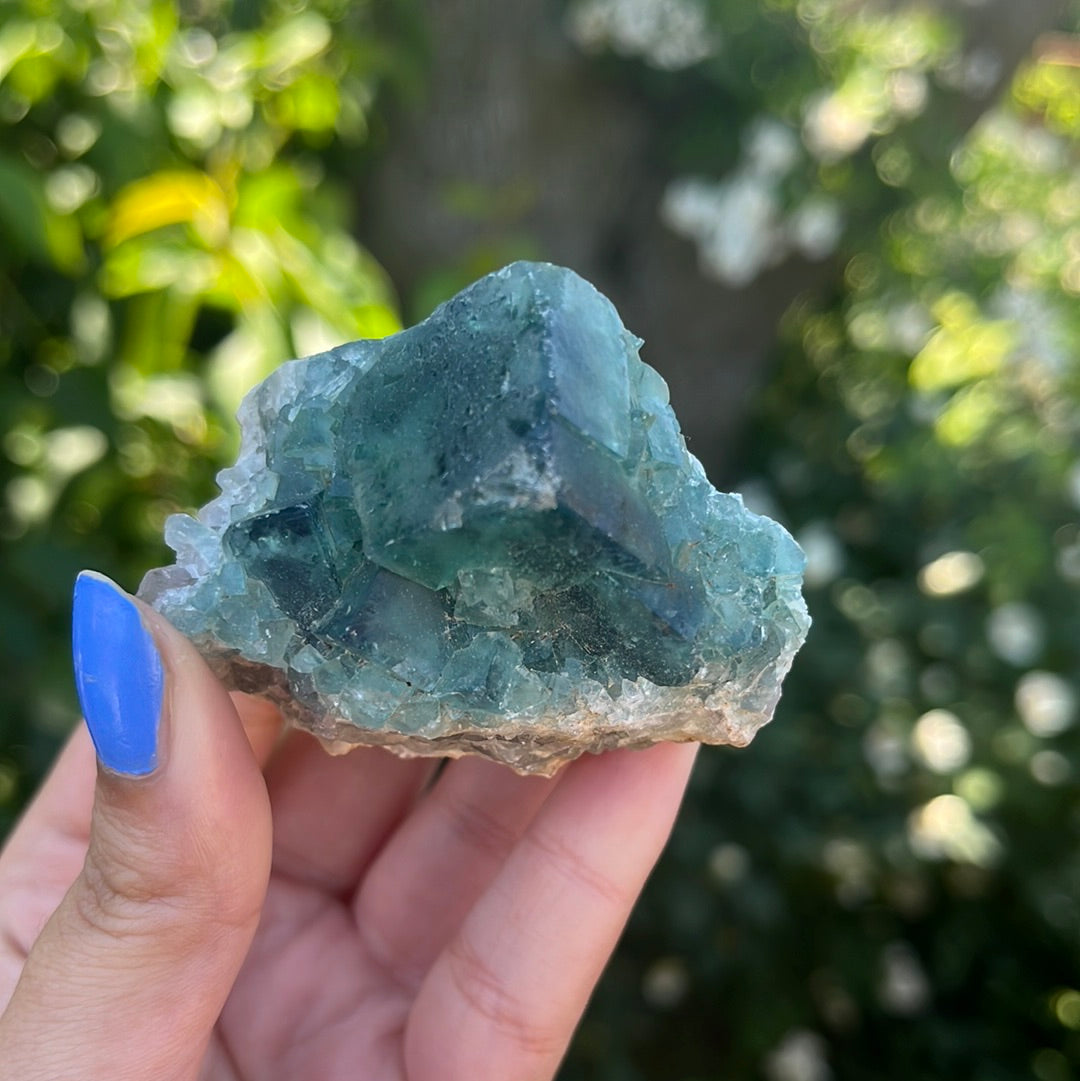 Cubic Green Fluorite Cluster